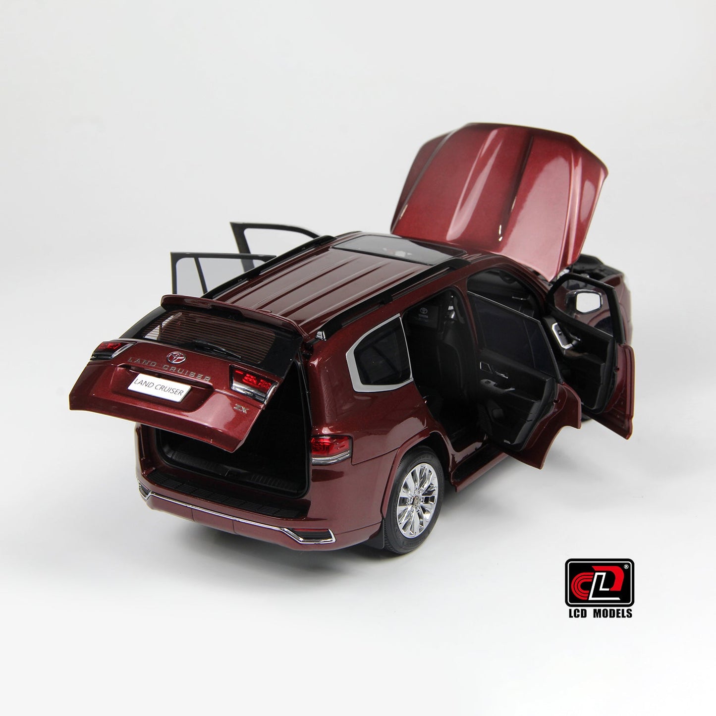 LCD Toyota Land Cruiser 300-ZX Dark Red 1:18