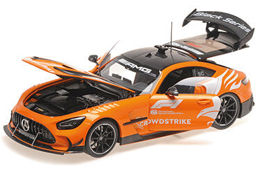 STM Diecast Minichamps Mercedes Benz AMG GT V8 Black Series Safety Car F1 Silverstone 2025 Orange...