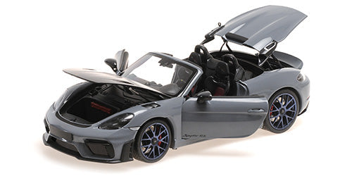 Minichamps 2024 Porsche 718 Cayman Spyder RS w/ Weissach Package Arctic Grey 1:18