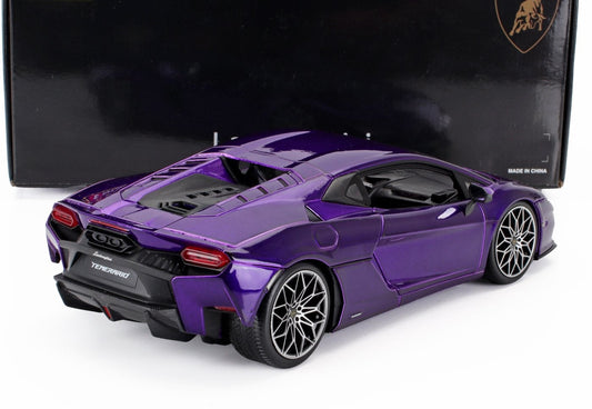 STM Diecast Bburago 2025 Lamborghini Temerario Purple Metallic 1:18 - View 2