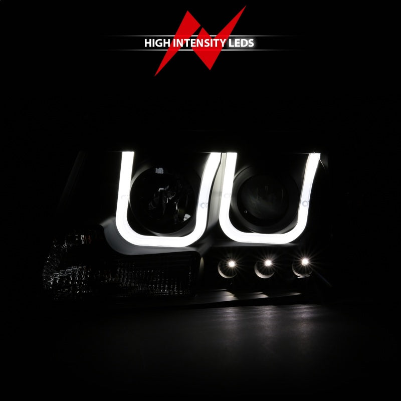 Anzo 2004-2008 Ford F-150 Projector Headlights w/ U-Bar Black