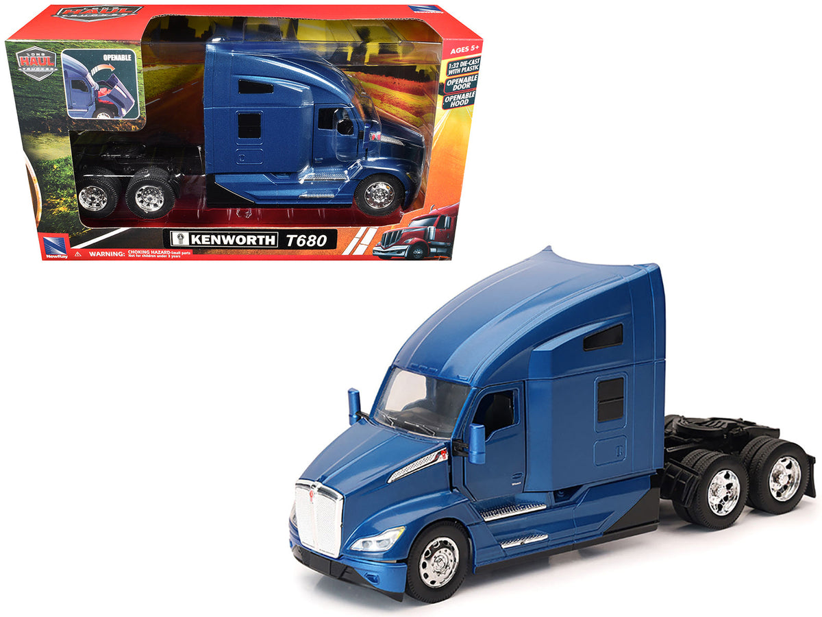 Rapid Vehicles Kenworth T680 Truck Tractor Blue Metallic "Long Haul Truckers" Series 1/32 Diecast...