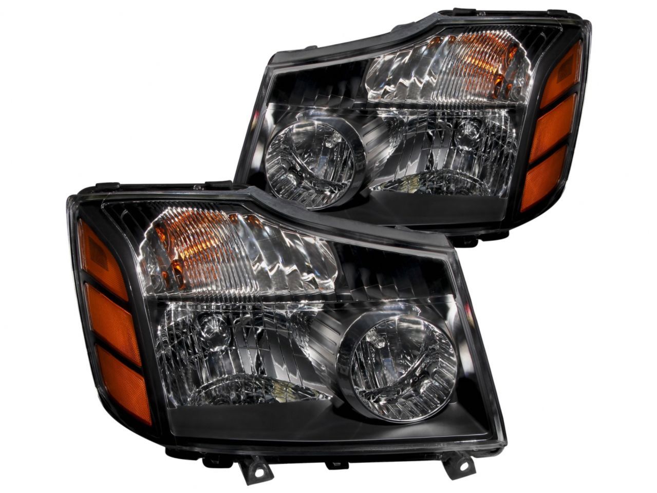 Anzo 2004-2007 Nissan Armada Crystal Headlights Black