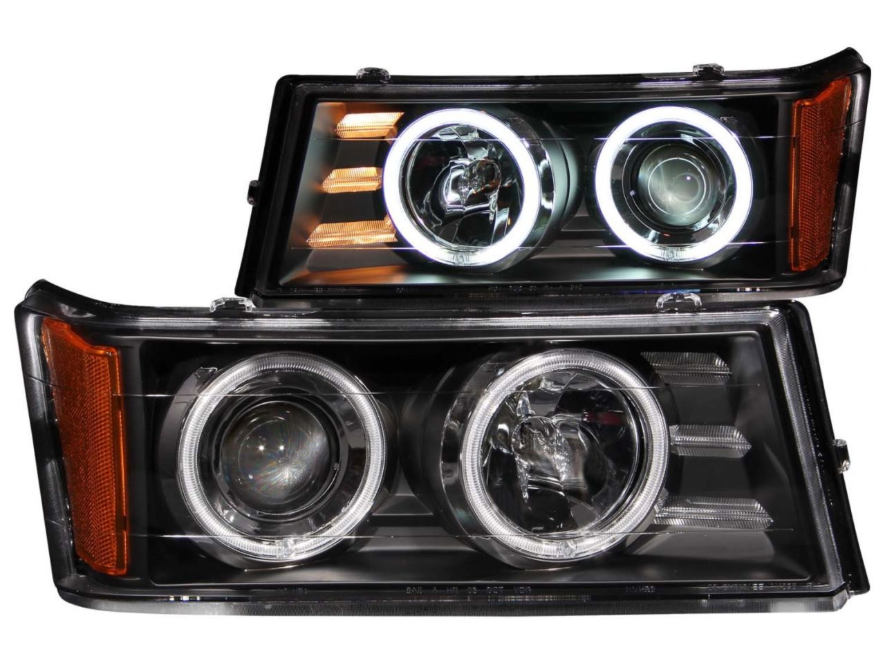 Anzo 2004-2012 Chevrolet Colorado Projector Headlights w/ Halo Black