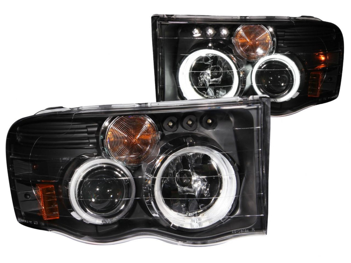FR SPORT Anzo 2002-2005 Dodge Ram 1500 Projector Headlights w/ Halo Black (CCFL) G2