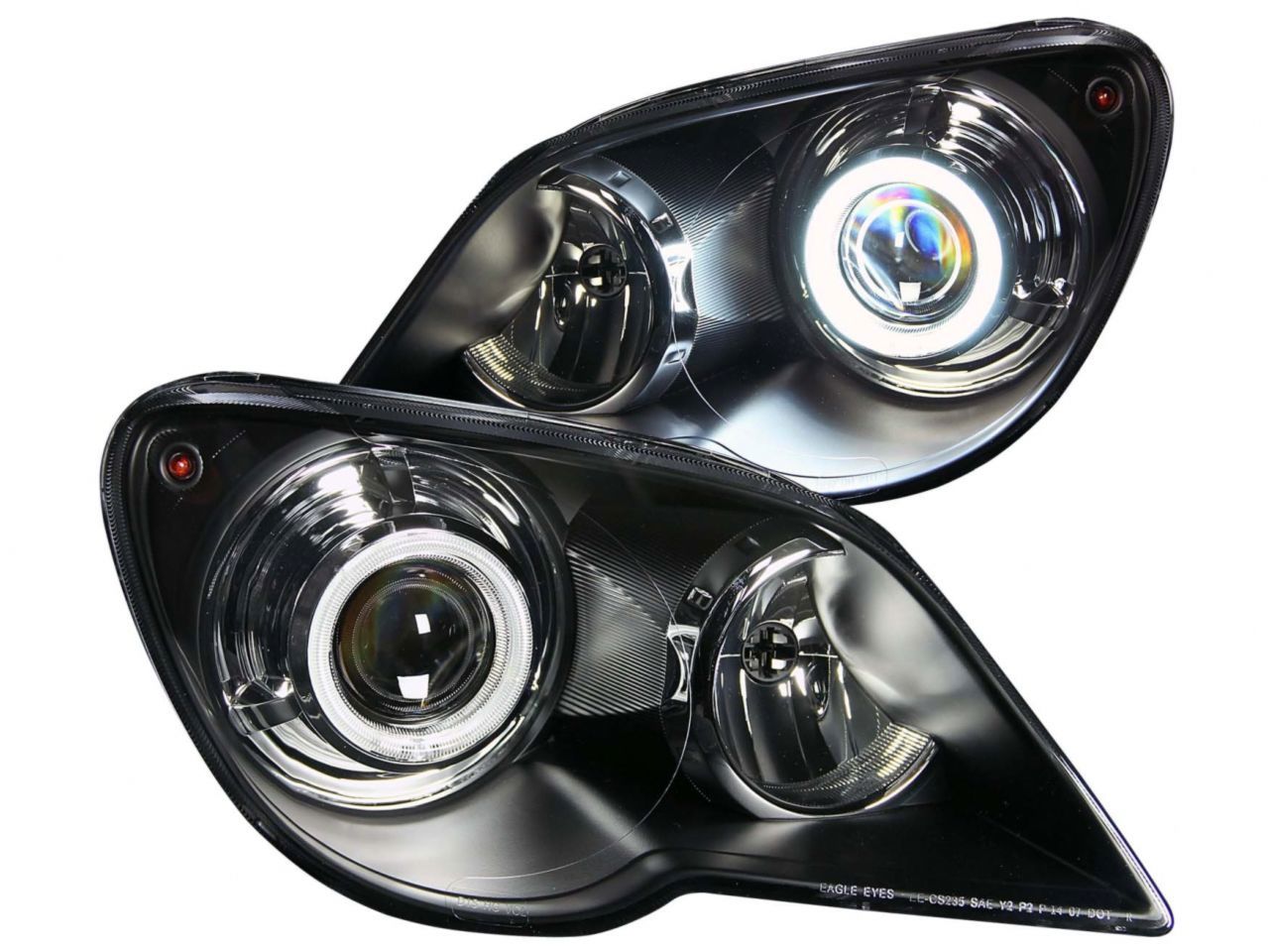 Anzo 2007-2008 Chrysler Pacifica Projector Headlights w/ Halo Black (CCFL)