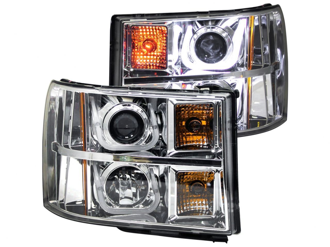 Anzo 2007-2013 Gmc Sierra 1500 Projector Headlights w/ U-Bar Chrome