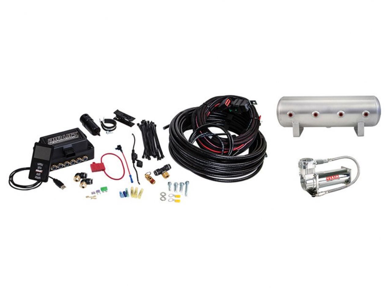 AIRLIFT 3P(1/4"Air Line,2.5 Gallon Lightweight Raw Alum.Tank,VIAIR 444C Comp.)
