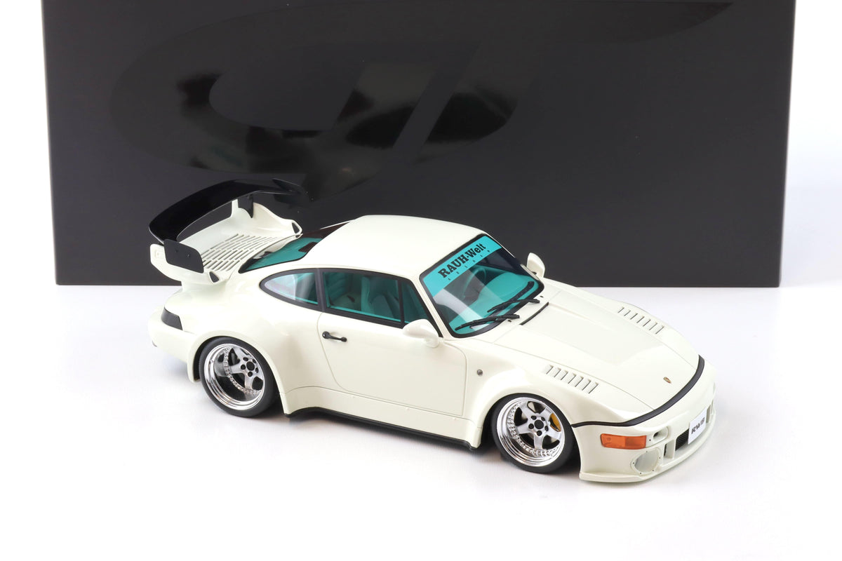 STM Diecast GT Spirit 2023 Porsche 911 964 Slantnose RWB RWBA Grand Prix White 1:18 - View 2