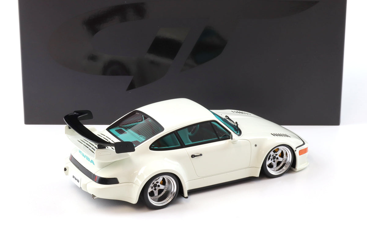 STM Diecast GT Spirit 2023 Porsche 911 964 Slantnose RWB RWBA Grand Prix White 1:18 - View 3