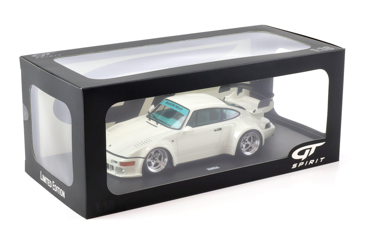 STM Diecast GT Spirit 2023 Porsche 911 964 Slantnose RWB RWBA Grand Prix White 1:18 - View 4