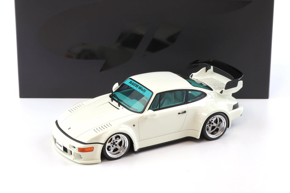 STM Diecast GT Spirit 2023 Porsche 911 964 Slantnose RWB RWBA Grand Prix White 1:18