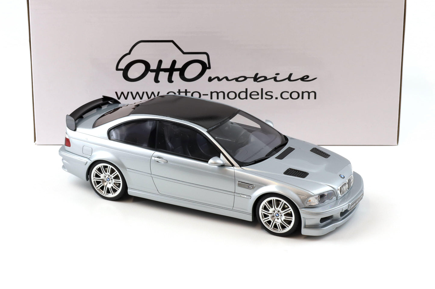 Otto 2001 BMW E46 M3 GTR Street Titan Silver Metallic 354 1:18