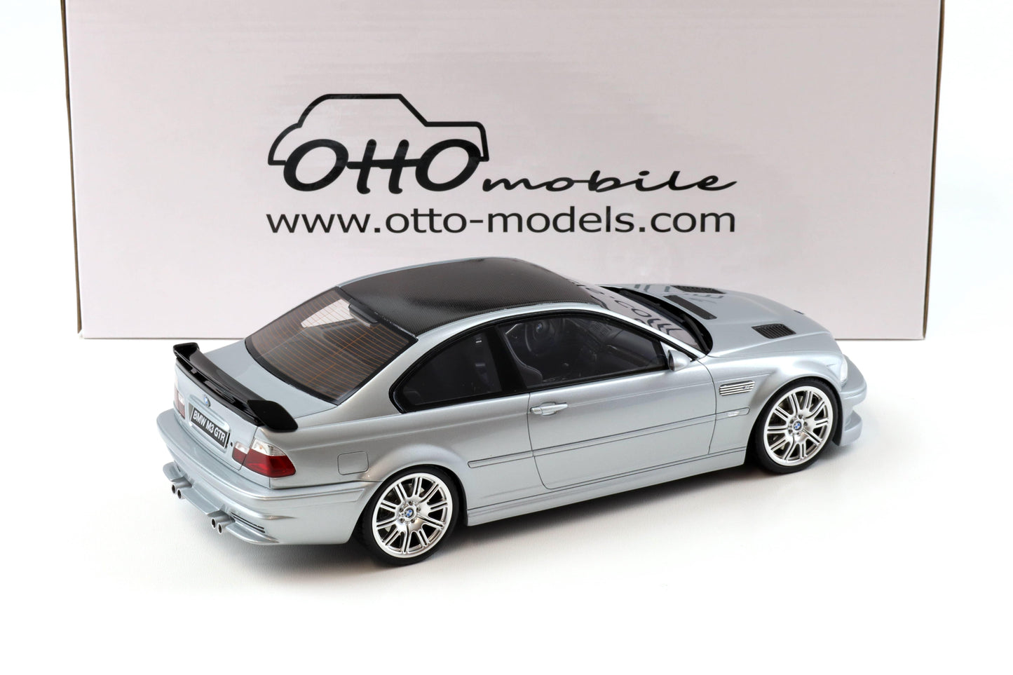 Otto 2001 BMW E46 M3 GTR Street Titan Silver Metallic 354 1:18