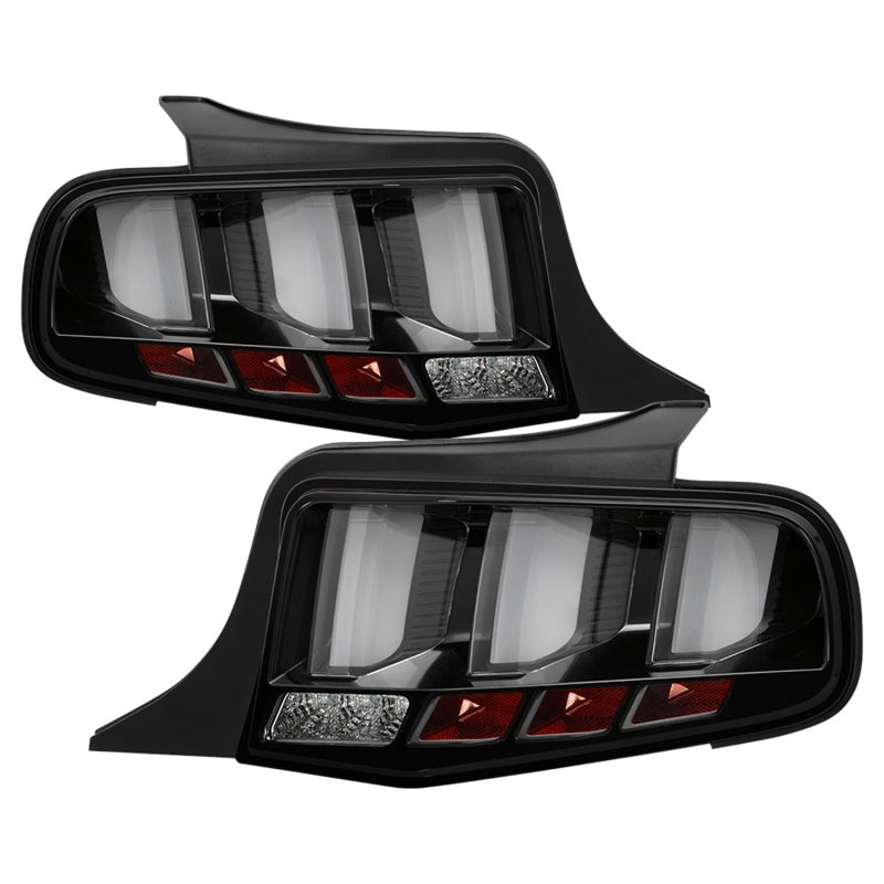 FR SPORT Spyder 10-12 Ford Mustang - Light Bar Seq. Turn Signal LED Tail Lights - Black -...
