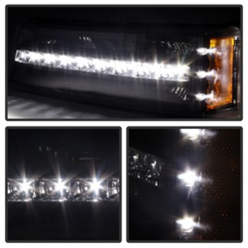 SPYDER Xtune Chevy Silverado 03-06 / Avalanche 02-06 LED Bumper Lights Black CBL-JH-CS03-LED-BK 9027482