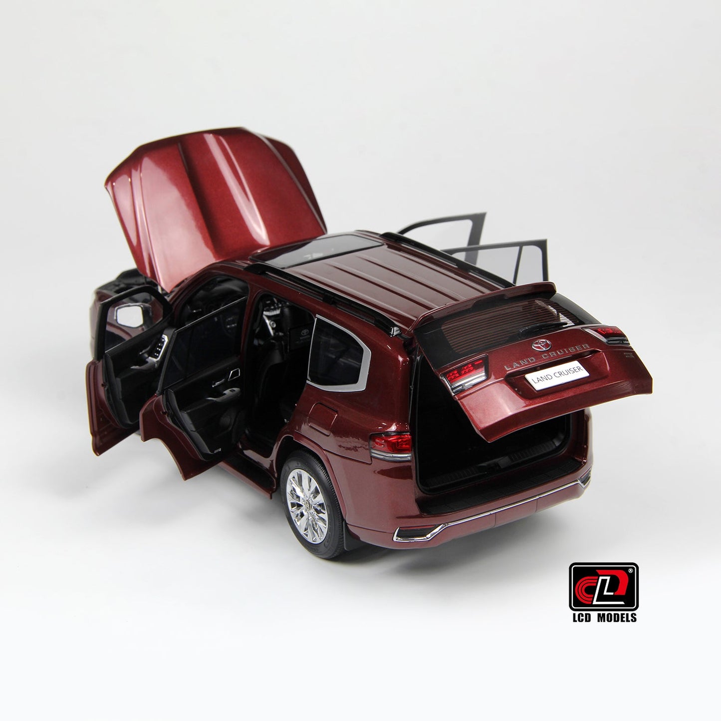 LCD Toyota Land Cruiser 300-ZX Dark Red 1:18