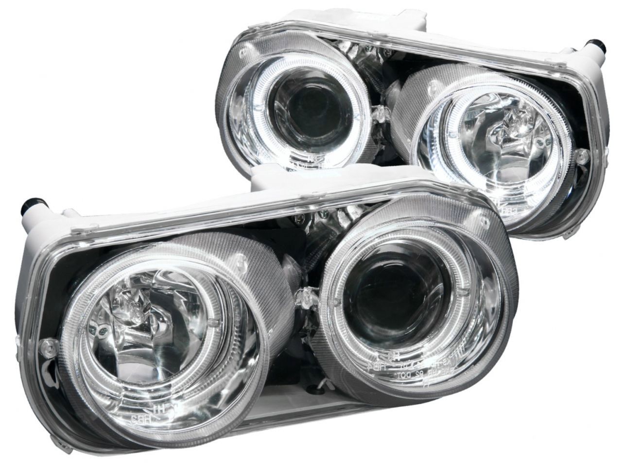 Anzo 1994-1997 Acura Integra Projector Headlights w/ Halo Chrome