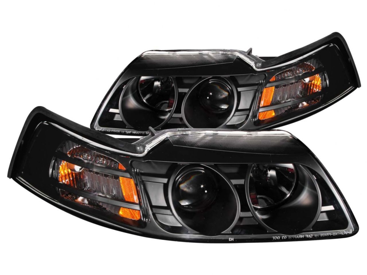 Anzo 1999-2004 Ford Mustang Projector Headlights Black