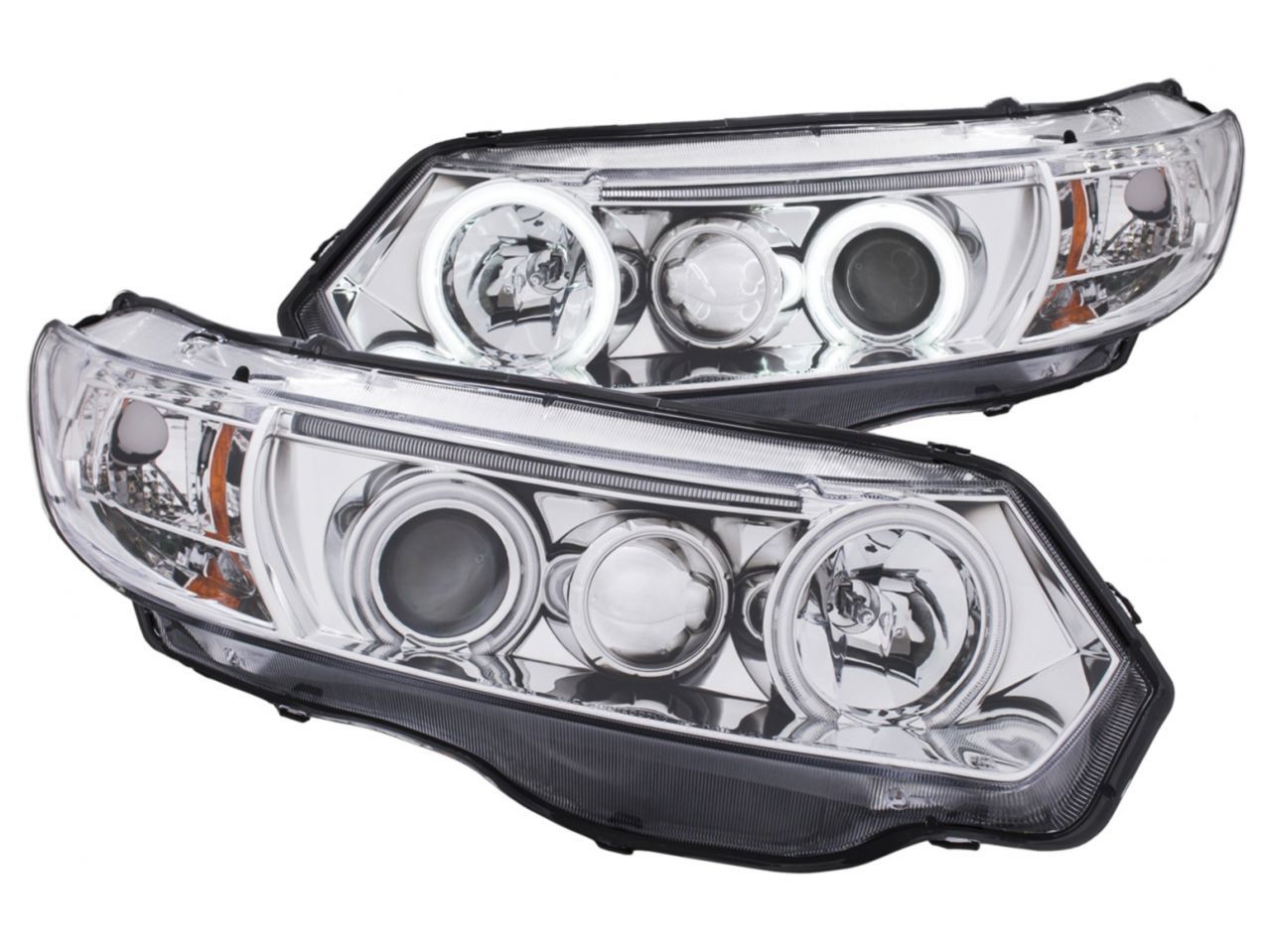 Anzo 2006-2011 Honda Civic Projector Headlights w/ Halo Chrome (CCFL)