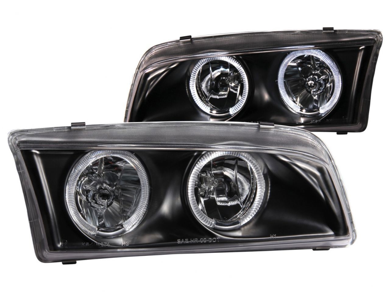Anzo 1997-2002 Mitsubishi Mirage Crystal Headlights w/ Halo Black