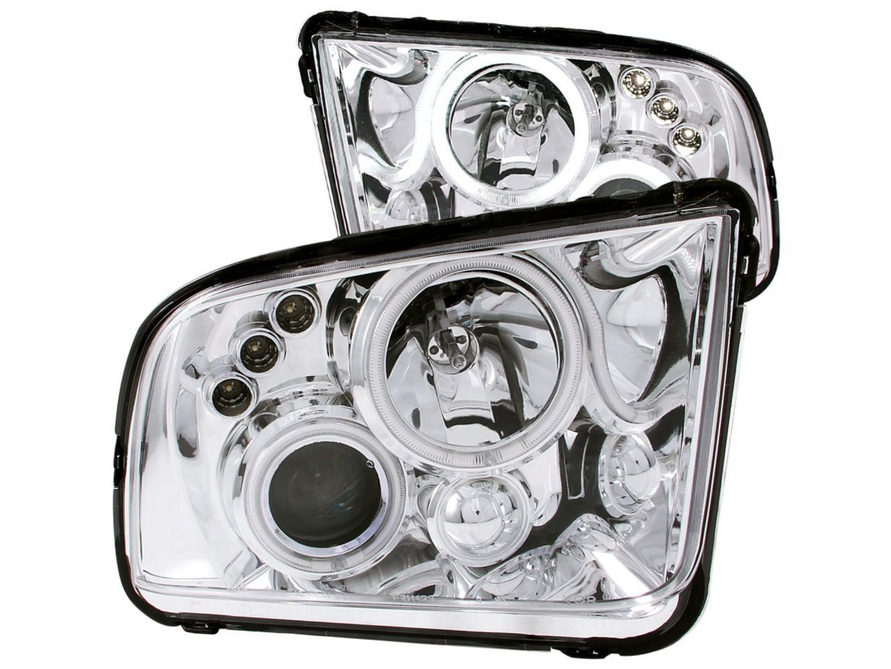 Anzo 2005-2009 Ford Mustang Projector Headlights w/ Halo Chrome
