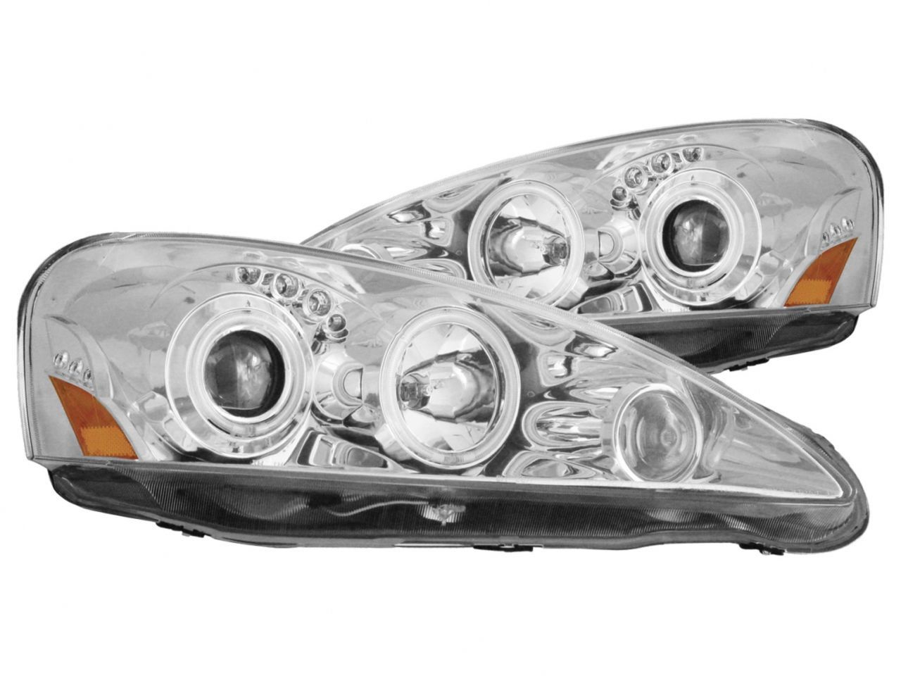 Anzo 2005-2006 Acura Rsx Projector Headlights w/ Halo Chrome