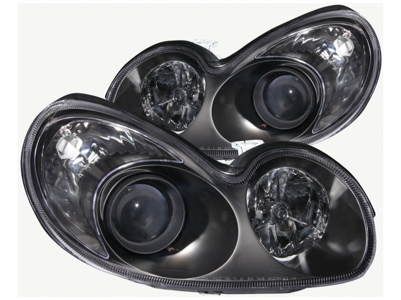 Anzo 2002-2005 Hyundai Sonata Crystal Headlights Black