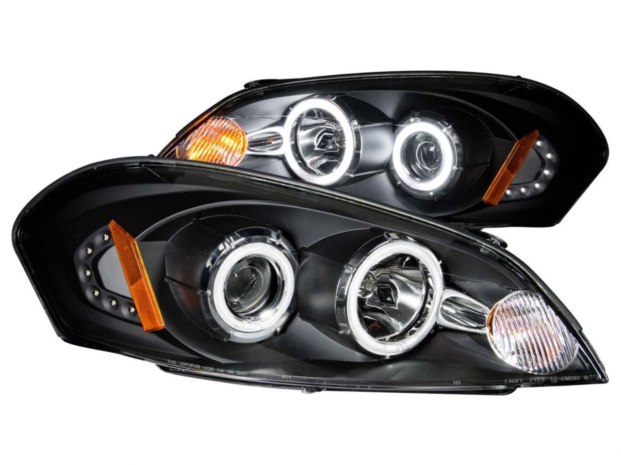 Anzo 2006-2007 Chevrolet Monte Carlo Projector Headlights w/ Halo Black