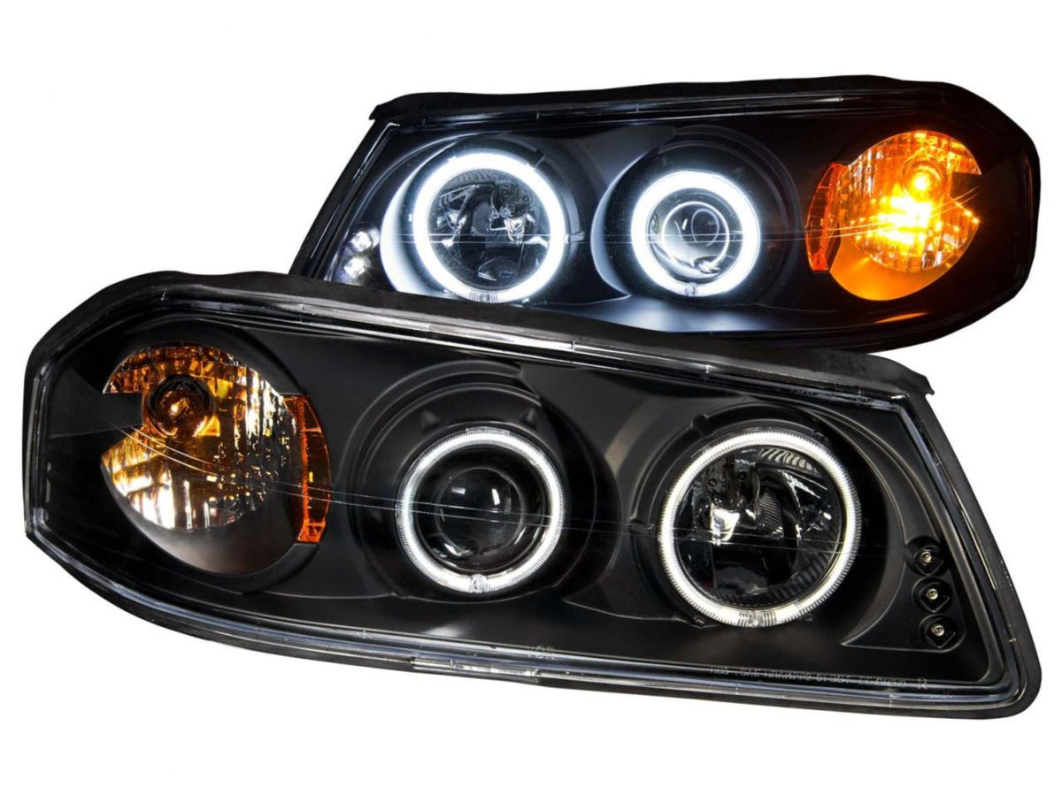 FR SPORT Anzo 2000-2005 Chevrolet Impala Projector Headlights w/ Halo Black (CCFL)
