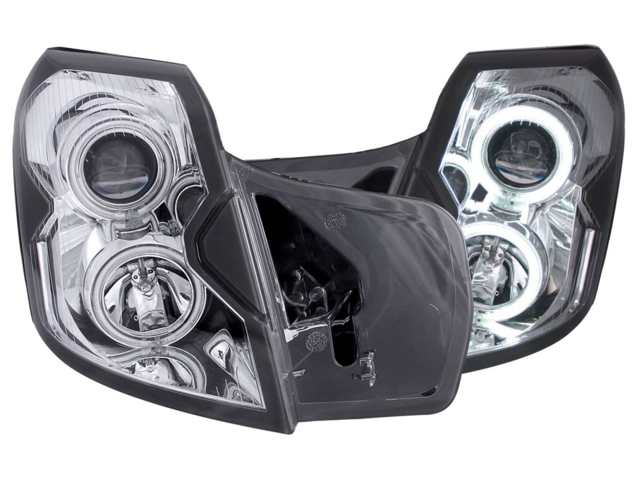 Anzo 2003-2007 Cadillac Cts Projector Headlights w/ Halo Chrome (CCFL)