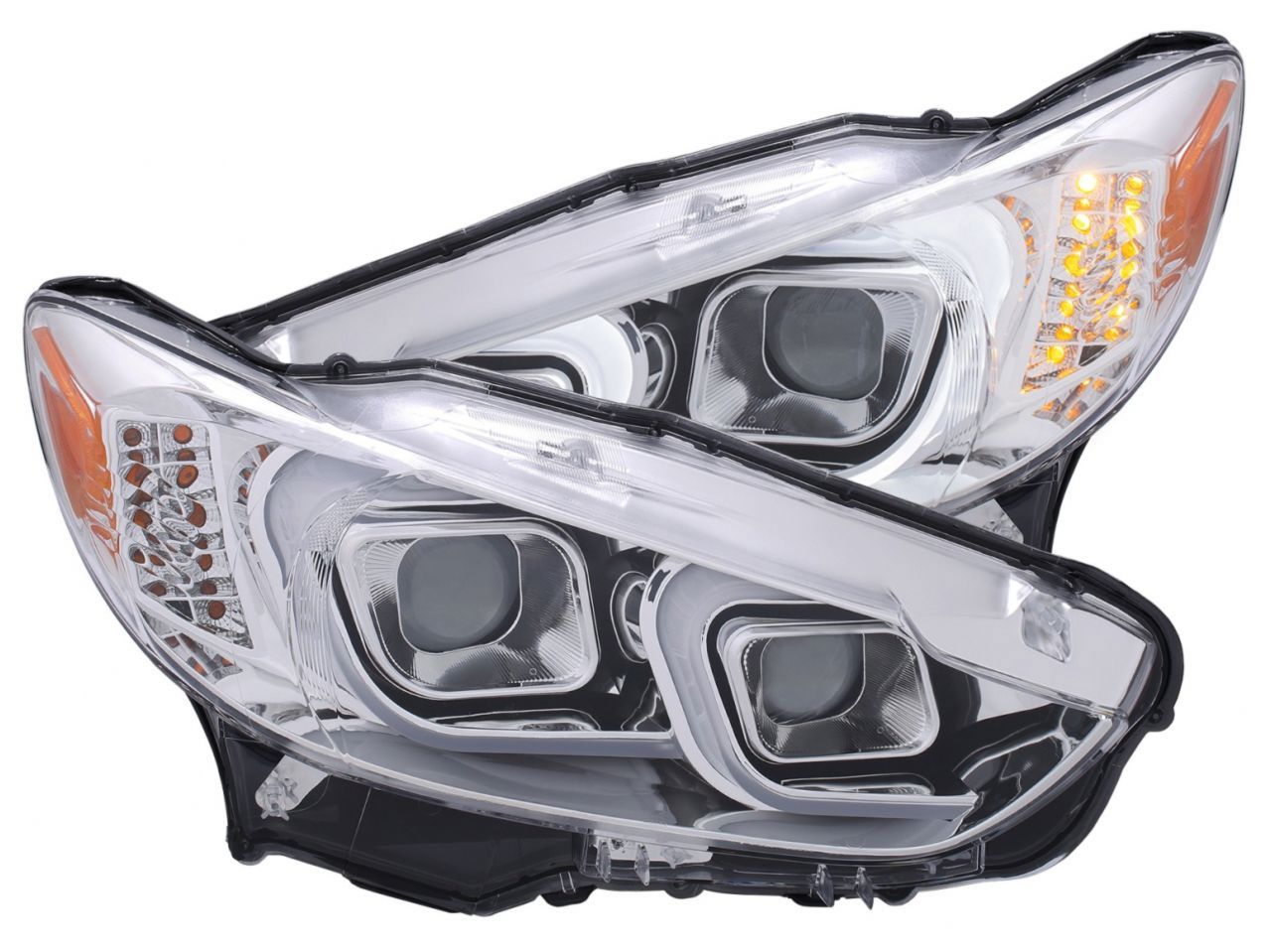 Anzo 2014-2015 Mazda 6 Projector Headlights w/ Plank Style Design Chrome