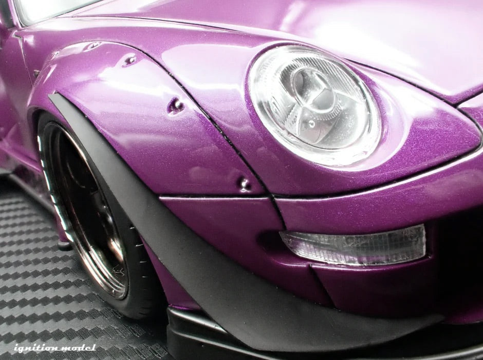 Ignition Model Porsche 993 RWB "Carmen" Purple Metallic 1:18