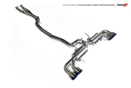 FR SPORT AMS ALPHA Performance 2009+ GT-R Titanium 102mm Exhaust System ALP.07.05.0007-1