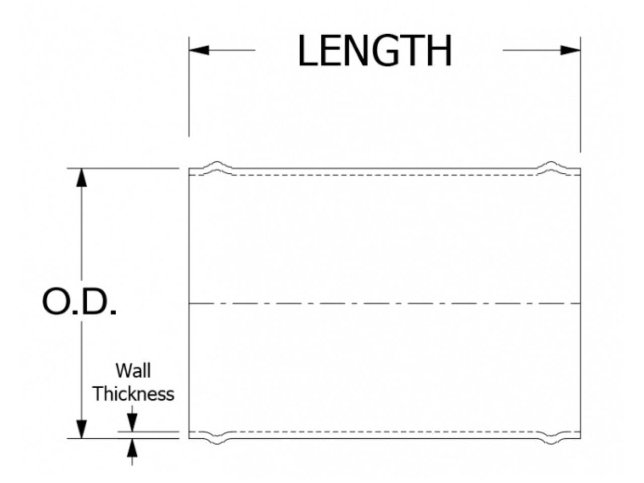 HPS Performance Products HPS 6061 Aluminum Joiner Tube Piping Hose Connector with Bead Roll