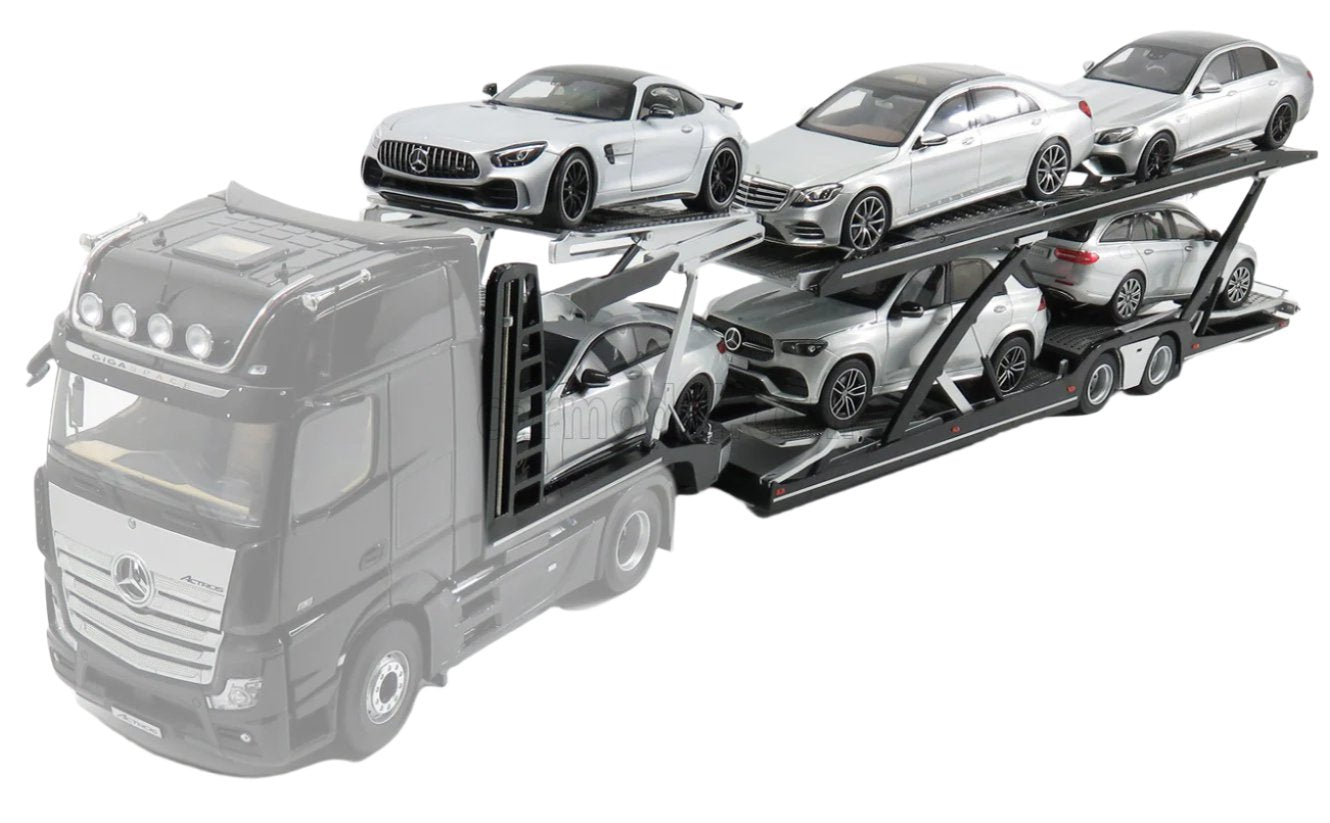NZG Trailer for Actros 2 1863 Gigaspace 2018 Truck Car Transporter 1:18
