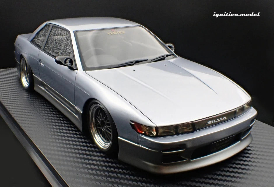 Ignition-Model Nissan Vertex S13 Silvia Blue-Silver and Grey 1:18