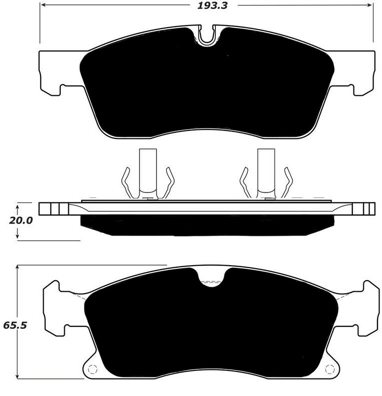 Porterfield Brake Pads for 2017 MERCEDES-BENZ GLS 450/550 (EXC. INTERIOR SPORTS PKG)