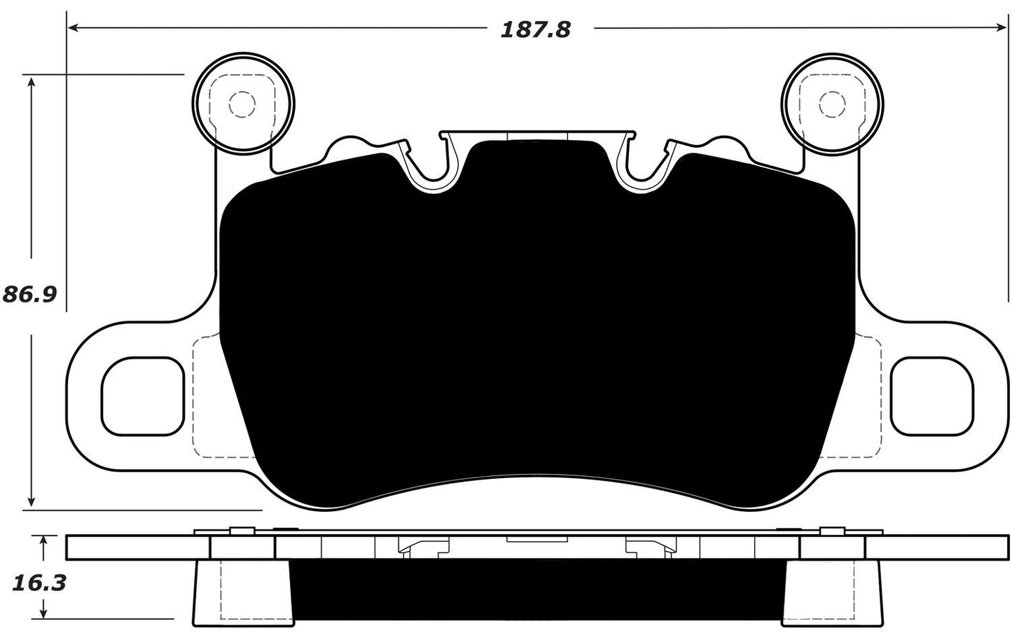 Porterfield Brake Pads for 2015 PORSCHE 911 GT3 w/Iron Discs