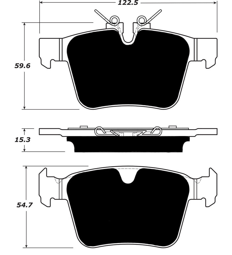 Porterfield Brake Pads for 2015 JAGUAR XE 18"