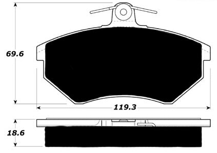 Porterfield Brake Pads for 1980 AUDI 5000