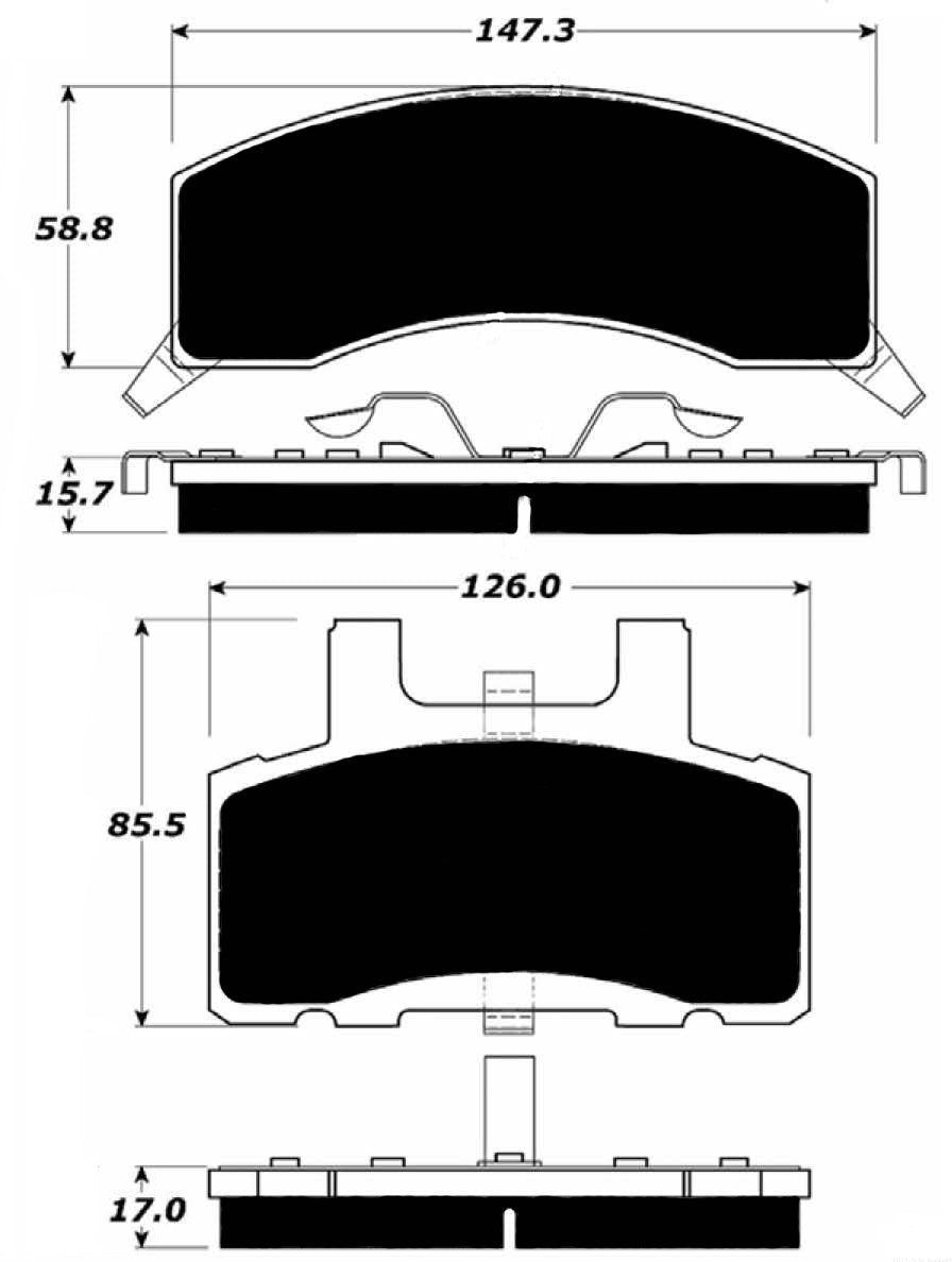 Porterfield Brake Pads for 1993 GMC C2500 2WD 13" Rear Shoe