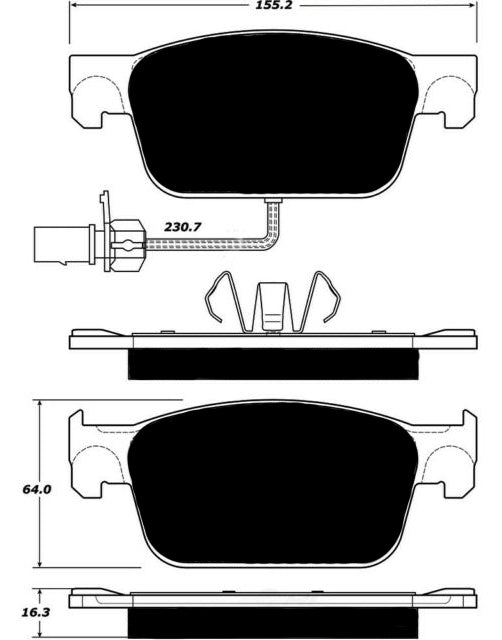FR SPORT Porterfield Brake Pads for 2019 AUDI A4 w/314mm Front Disc