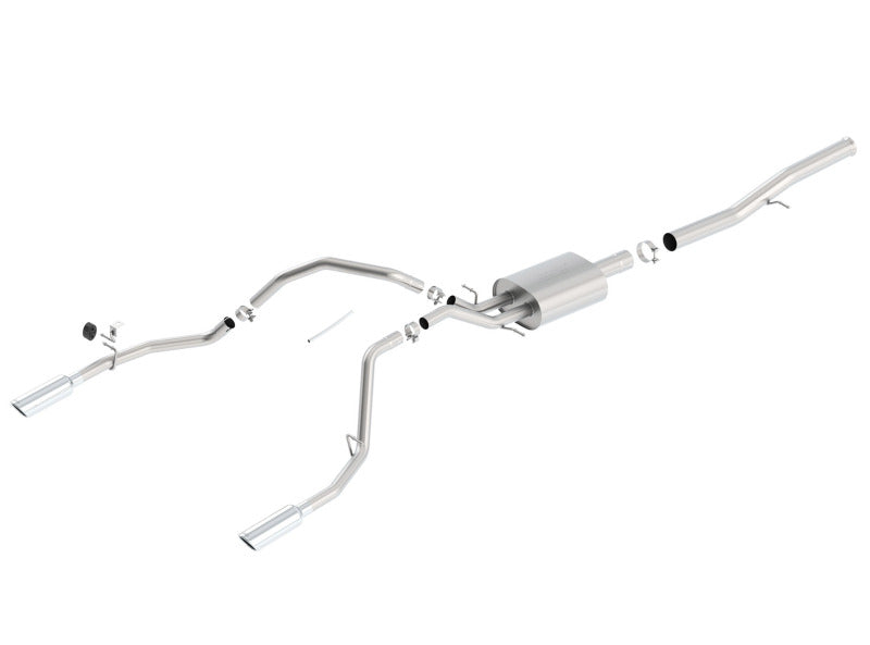 FR SPORT Borla 14 Silv/Sierra 1500 EC Std/CC Short 143.5in WB Touring Single Split Rear Exit...
