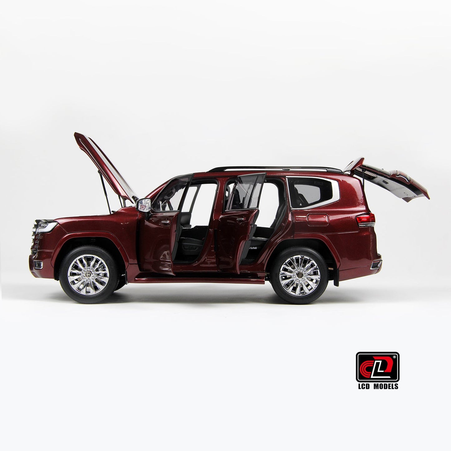 LCD Toyota Land Cruiser 300-ZX Dark Red 1:18