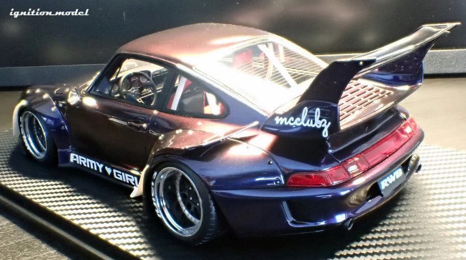 Ignition Model Porsche 993 RWB "Army Girl" Purple Metallic 1:18
