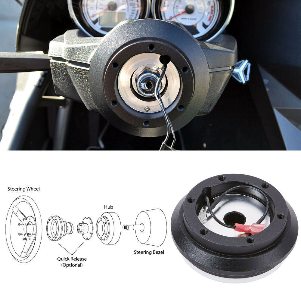 Anti-Stock Suede Steering Wheel + Short Hub Adapter for 83-04 Ford Mustang / 89-92 Ford Ranger