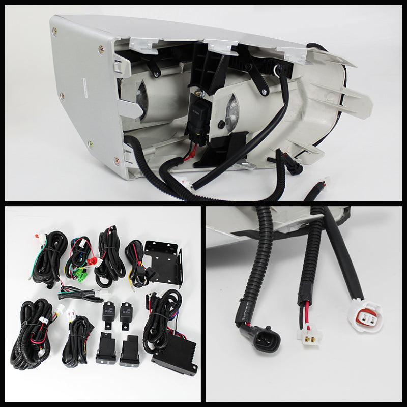FR SPORT Spyder Toyota FJ Cruiser 07-14 Fog Lights W LED Daytime Running Lights w/swch- Clear...