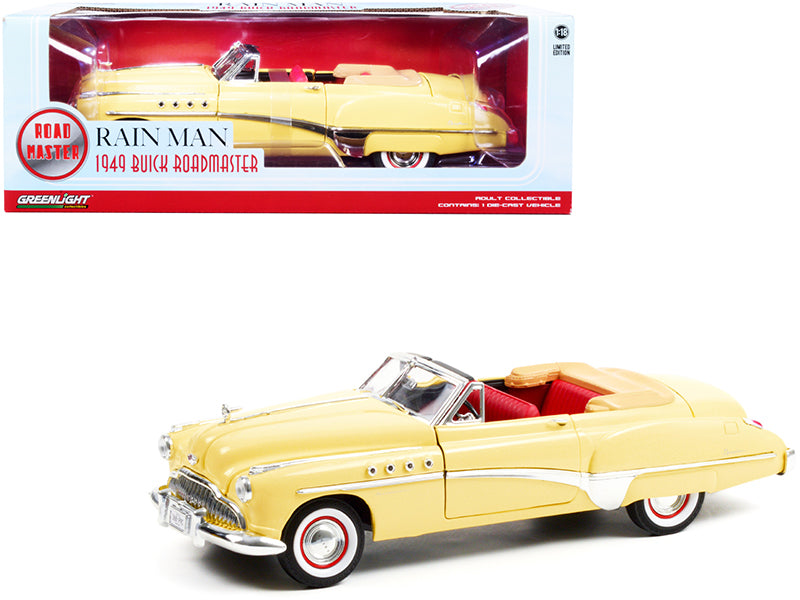 Rapid Vehicles 1949 Buick Roadmaster Convertible (Charlie Babbitt's) Yellow with Red Interior...