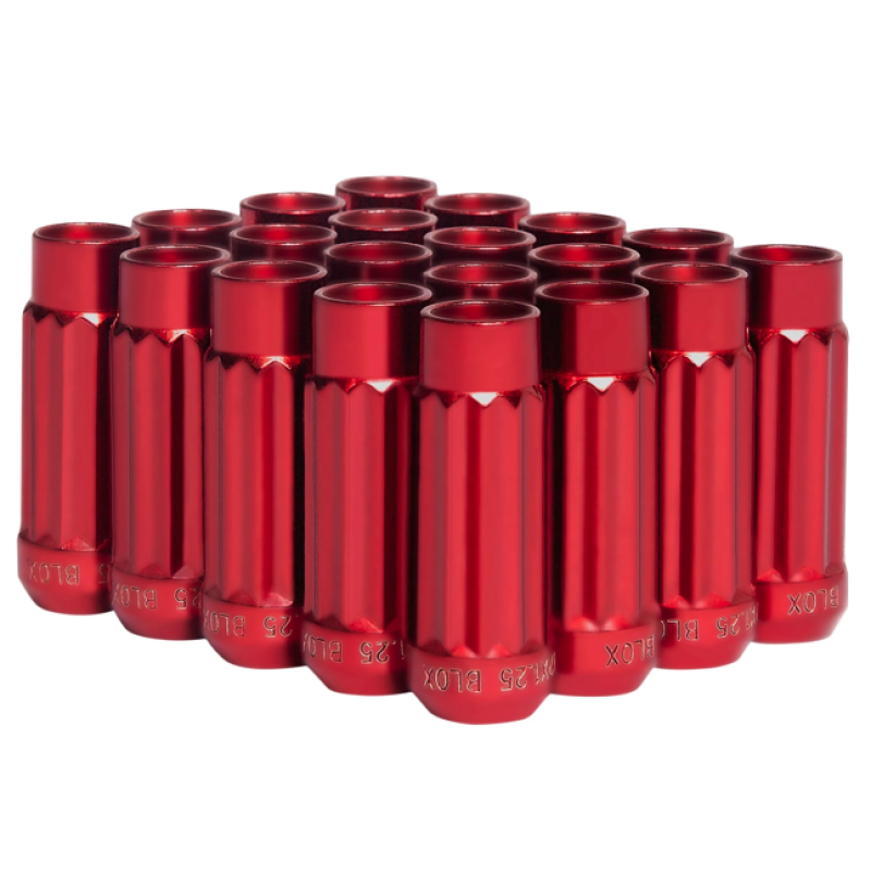 FR SPORT BLOX Racing 12-Sided P17 Tuner Lug Nuts 12x1.5 - Red Steel - Set of 20 BXAC-00142-RD